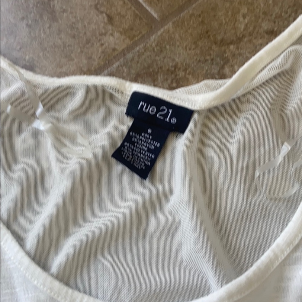 Rue 21 Sheer Back Jeweled Shirt - Picture 3 of 4